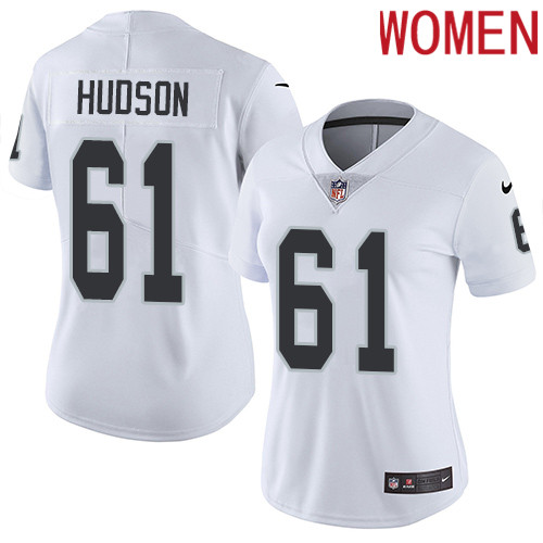 2019 Women Oakland Raiders #61 Hudson white Nike Vapor Untouchable Limited NFL Jersey->oakland raiders->NFL Jersey